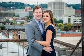 Molly & Alex // Downtown Rooftop Engagement Session