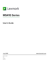 User S Guide Lexmark Support Manualzz Com