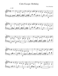 Print And Download In Pdf Or Midi Cube Escape Birthday Victor Butzelaar Free Sheet Mus Guitar Chords For Songs Art Lessons Elementary Dramatic Play Centers