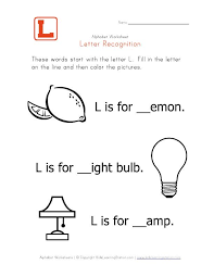 Letter L Alphabet Recognition Worksheet Letter L Worksheets Alphabet Recognition Alphabet Worksheets Preschool
