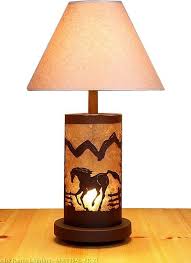 Avalanche Ranch Small Mountain Horse Cascade Table Or Desk Lamp M60035al Kr 27 In Rustic Brown Finish With Al Rustic Table Lamps Table Lamp Brown Table Lamps