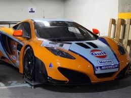 Mclaren Mp4 12c Gt3 Racecar In Gulf Oil Livery Mclaren Mp4 Race Cars Mclaren