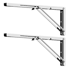 Maybe you would like to learn more about one of these? Buy Folding Shelf Brackets 24 Inch Garage Workbench Brackets 2pcs Heavy Duty Stainless Steel Collapsible Shelf Bracket Wall Mounted Diy Triangle Brackets Space Saving Max Load 500 Lb Online In Turkey B088bv43ds