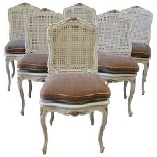 Six Early 20th Century Painted French Louis Xv Style Cane Back Dining Chairs In 2020 French Country Living Room Country Living Room Dining Chairs
