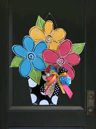 Maybe you would like to learn more about one of these? Flower Pot Door Hanger Hanger Crafts Colorful Flower Pot Wooden Flowers