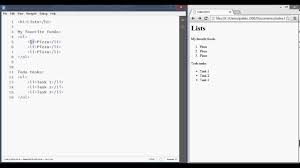 Html Tutorial Html Ordered And Unordered Lists Youtube