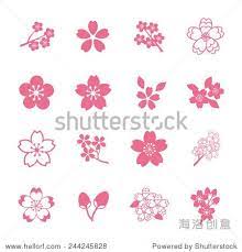 cherry blossom icon set cherry blossom art cherry blossom drawing cherry blossom vector