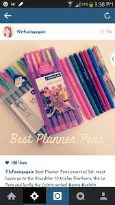 What Pens Are Best Planner Pens Craft Planner Filofax Planners