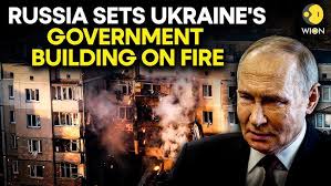 Russia Attacks Ukraine: Russia Sets Kyiv's Government Building on Fire In  Its BIGGEST Drone Attack