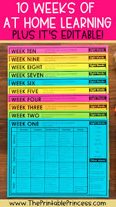At Home Learning Activities 10 Weeks Distance Learning Emergency Plans Home Learning Distance Learning Learning Activities