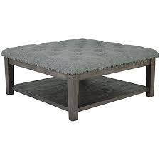 Why have one ottoman when you can have three! Ashley Furniture Borlofield Tufted Square Coffee Table Ottoman In Gray Walmart Canada