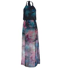 14821 damenbekleidung online kaufen &#10003 jetzt schnell bestellen! Melrose Maxi Kleid Farbenfrohes Damen Sommer Kleid Mit Exotischen Alloverprint Bunt