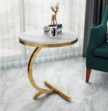 Luxury Marble Sofa Side Table Corner Table Living Room Sofa End Bedside Table Small Round Coffee Table Cafe Tables Aliexpress How to make 2 tables for $20,00.