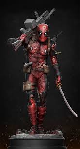 Download the deadpool files for. Deadpool Statue 3d Print Model Deadpool Statue Marvel Superhero Posters Deadpool Art