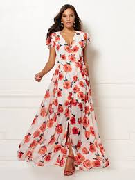 Floral Allison Maxi Dress Eva Mendes Collection New York Company In 2020 Maxi Dress Casual Dresses Maxi Dress With Sleeves