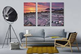 Dynamisez votre déco avec ce triptyque planisphère ultra. Tableau Triptyque Plage Rose