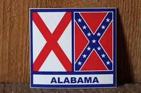 Today we look at the history of the alabama flag and how it's symbols were chosen for a pretty unexpected reason. Alabama Confederate Battle Flag Combo Sticker Al Rebel Flag
