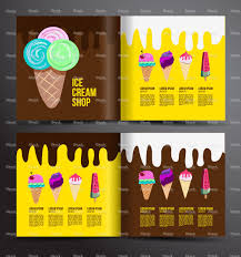 Ice Cream Brochure Design Menu For Ice Cream Shop Menu Card Design Ice Cream Logo Ice Cream Shop