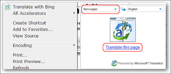 Translate Languages In Ie 8 With Bing Translator