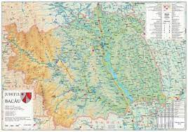 Harta este realizata din folie dublu. Harta JudeÅ£ului BacÄƒu