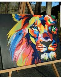 Acrylique Lion Peinture De Lion Peinture Peinture Abstraite