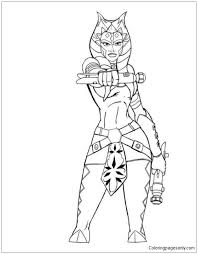 Mejores tableros de plo koon. Star Ahsoka Action Girls Coloring Pages Cartoons Coloring Pages Coloring Pages For Kids And Adults