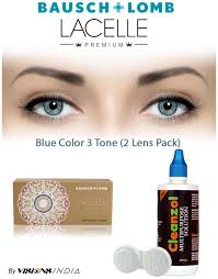 Bausch Lomb Lacelle Premium Blue Monthly Contact Lens 2lens Pack By Visions India