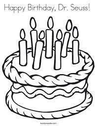 Seuss was actually born theodor seuss geisel in springfield, massachusetts on march 2, 1904. Happy Birthday Dr Seuss Coloring Page Twisty Noodle