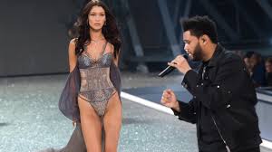 Bella hadid returned to the runway for the victoria's secret fashion show in nyc on thursday, and you better believe the weeknd was front and center back in 2016, the weeknd performed at the show, and he practically serenaded bella as she hit the vs runway for the very first time with gigi. The Weeknd Performs Starboy At Vs Show 2016 Teen Vogue