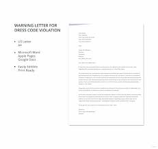 Free Warning Letter For Dress Code Violation Template Word Doc Google Docs Apple Mac Pages Outlook Coding Lettering Words