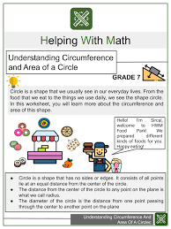 Check spelling or type a new query. Understanding Circumference And Area Of A Circle Worksheets Helping With Math