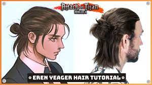 Eren Yeager Hairstyle Tutorial Updated Attack On Titan Season 4 Youtube Anyways, the eren yeager hairstyle we'll be creating in this video is based on the manga drawings and fan art that i've found floating around on the internet. eren yeager hairstyle tutorial updated attack on titan season 4