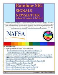 Fall 2015 Rainbow SIG Newsletter by Rainbow SIG