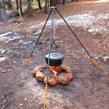 Sturdy Tripod Campfire Stand For Use Over A Wood Fire Or Charcoal Made To Order Fire Cooking Cooking Accessories Campfire