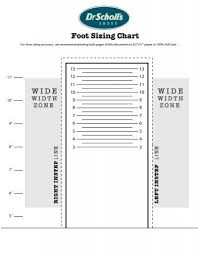 Foot Sizing Chart Dr Scholls Shoes