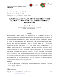 American heritage® dictionary of the english language. Pdf Care For Self Development In Relation To The Self Regulation In The Students Of Helping Professions