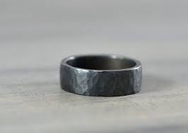 Black And Silver Mens Wedding Band Sterling Silver Mens Wedding Bands Hammered Ring 7mm Textured And Oxidized Sterling Silver Band Handmade Wedding Ring For Men Mens Wedding Bands Hammered Handmade Wedding Rings Rings Mens Wedding Bands