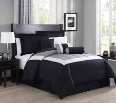 Black And Gray Comforter 7 Piece Rosslyn Black Gray Comforter Set Comforter Sets White Bed Set Bedding Sets Grey
