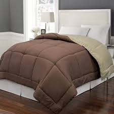 Explore superiour quality reversible comforter,dohar and comforter set online at kritarth handicrafts.com. King Reversible Microfiber Down Alternative Comforter Brown Khaki Blue Ridge Home Fashions