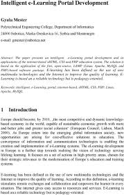 Claroline is a free lms, ie an online learning management system based on php and mysql. Intelligent E Learning Portal Development Pdf Free Download