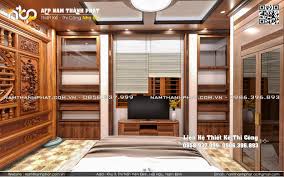 Nội Thất Phòng Ngủ Thoải Mái Tiện Nghi Trong Nhà Gỗ 5 Gian