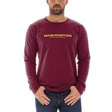 Give your all for d.c. Men S New Era Burgundy Washington Football Team Wordmark Long Sleeve T Shirt