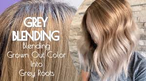 These pesky little hairs can start popping up as early as your twenties. Grey Blending Blending Grown Out Color Into Grey Roots Youtube