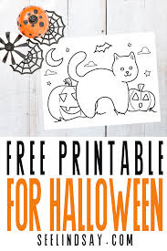Keep your kids busy doing something fun and creative by printing out free coloring pages. Free Halloween Coloring Page Cat Coloring Page Seelindsay