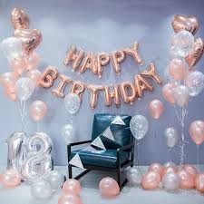 18th Birthday Party Decorations At Home Rose Gold Happy Birthday Decoration Set 18th Birthday Party Etsy 18th Birthday Decorations Birthday Party Balloon 50th Birthday Party Supplies