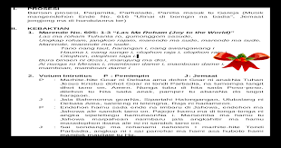 Ilaahadharatin nabiyyil musthofaa shollallahu 'alaihi wa sallama, wa aahlihi wa azwajihii wa aulaadihi wa dzurriyyatihi. 20 Koleski Terbaru Contoh Liturgi Natal Bahasa Batak Zee Blog S