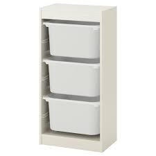 Trofast Combinacion De Almacenaje Con Cajas Blanco Blanco 46x30x94 Cm Ikea In 2020 Ikea Trofast Ikea Trofast Storage Ikea