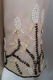 Hiasan bantal sofa dari kancing baju. 20 Inspirasi Contoh Jahit Manik Baju Kurung Moden Little One Scandles