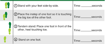 Image result for Four-Stage Balance Test