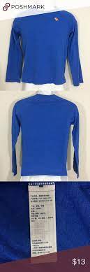 abercrombie kids l royal blue long sleeve t shirt in 2021 pink long sleeve shirt lace hoodie girl long sleeve shirt